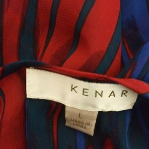Kenar Tops - ❤4 FOR $15❤ Kenar Red & Blue Sheer Peasant Blouse Kenar Tops - ❤4 FOR $15❤ Kenar Red & Blue Sheer Peasant Blouse
